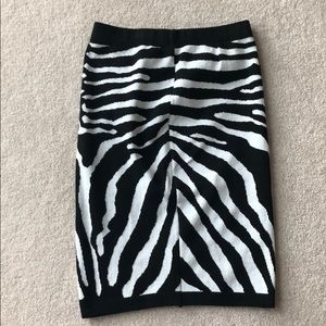 Zebra print skirt